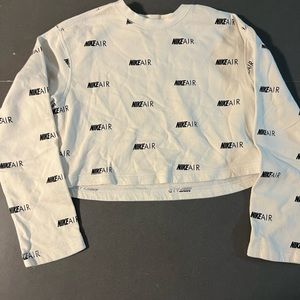 Womens Vintage Nike Cropped Sweatshirt Size Small